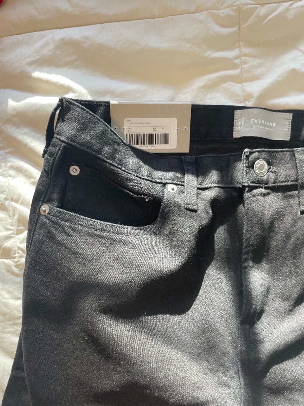 Everlane Organic Taper Jean Black NWT New 31x32 Men's